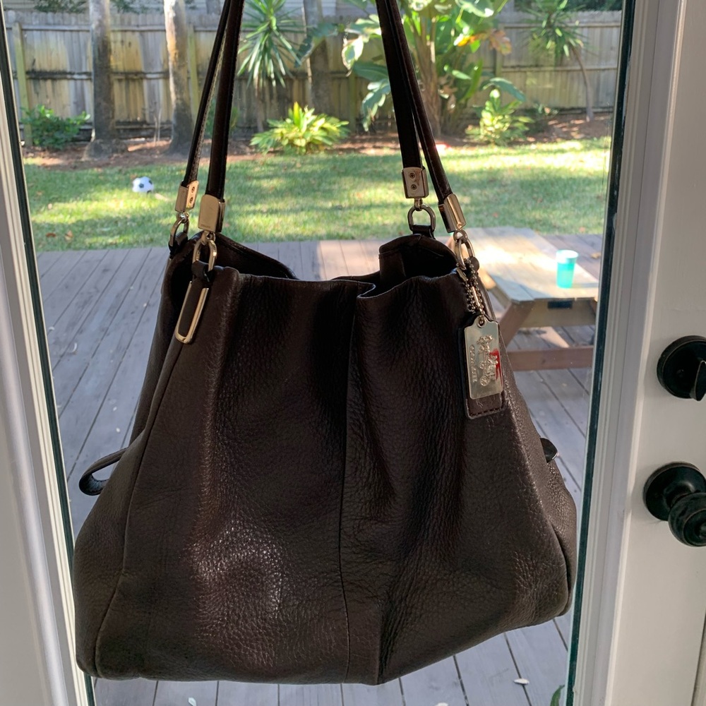 Coach brown leather purse